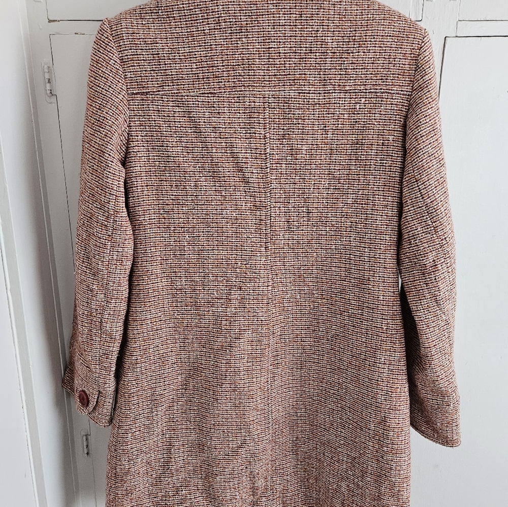 Static Button Down Winter Coat Size M - image 7